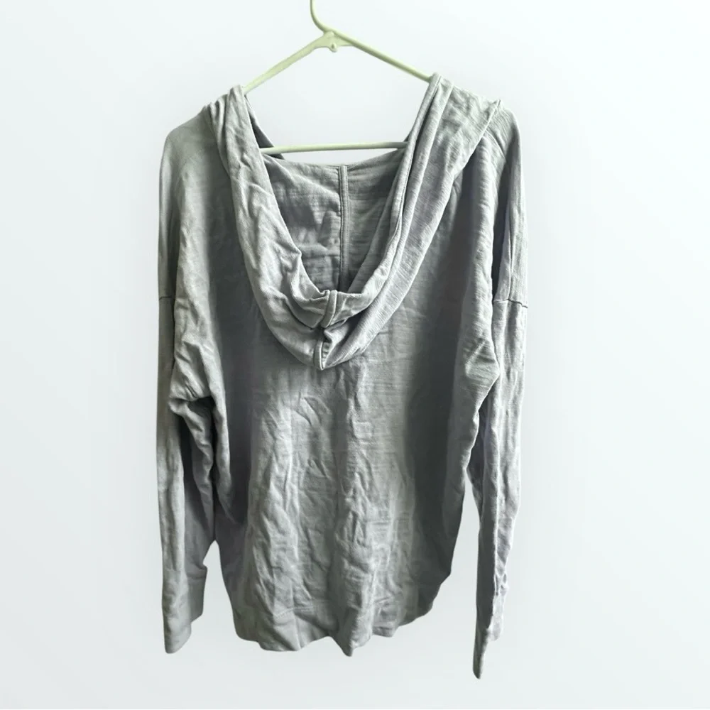 LOFT Lilac V-Neck Pullover Hoodie Sweatshirt - Picture 4 of 5